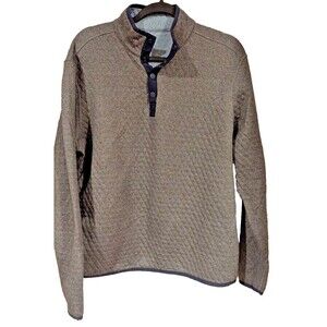 Southern Tide Mens Quilted Pullover Button Mock Neck Casual Everyday